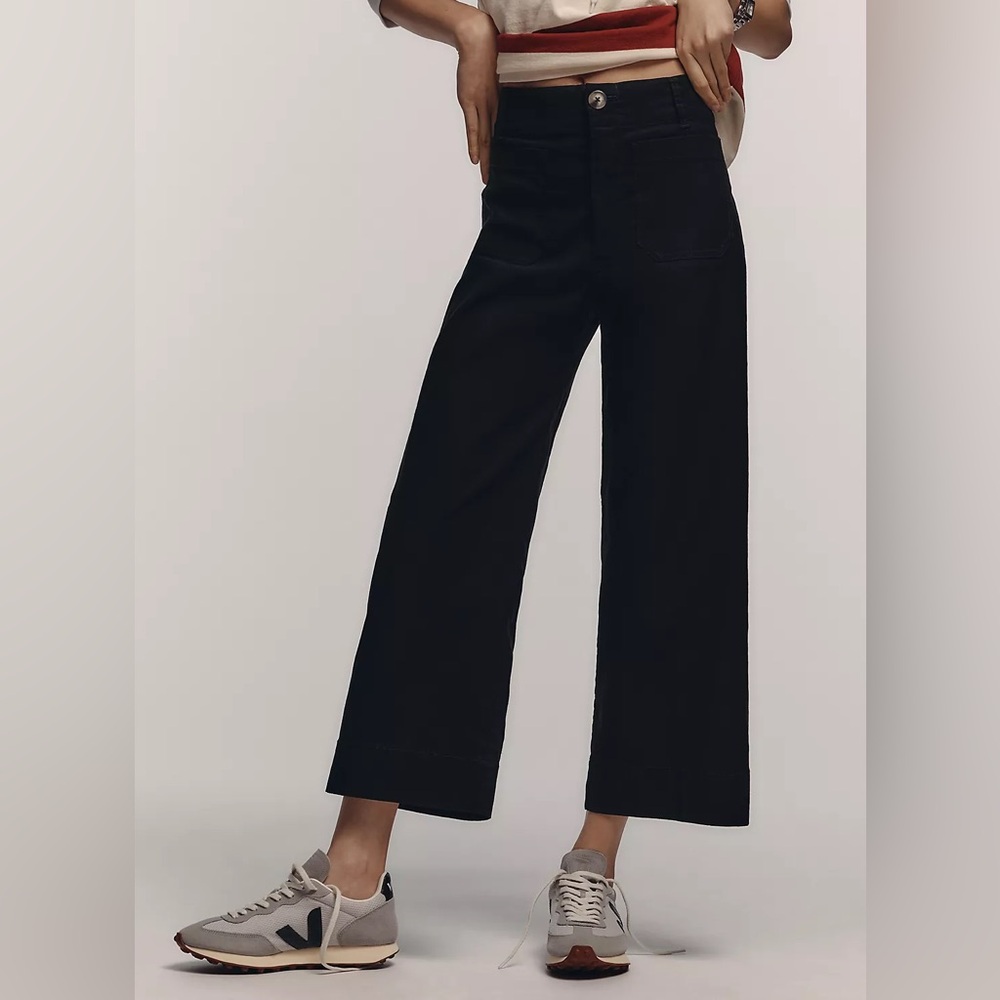 THE COLETTE CROPPED WIDE-LEG PANTS BY MAEVE